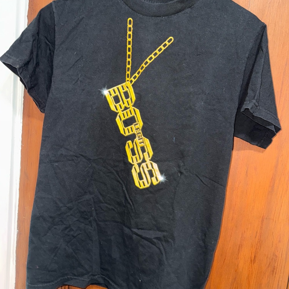 WWE Sasha Banks Black and Gold 'Boss' Short Sleeve Tee